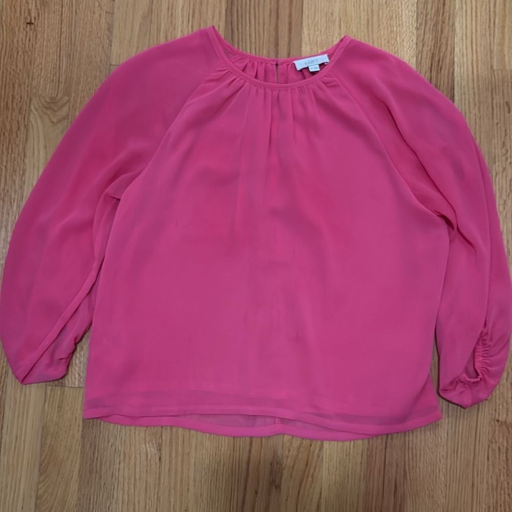 Pink loose fitting extra small loft outlet top